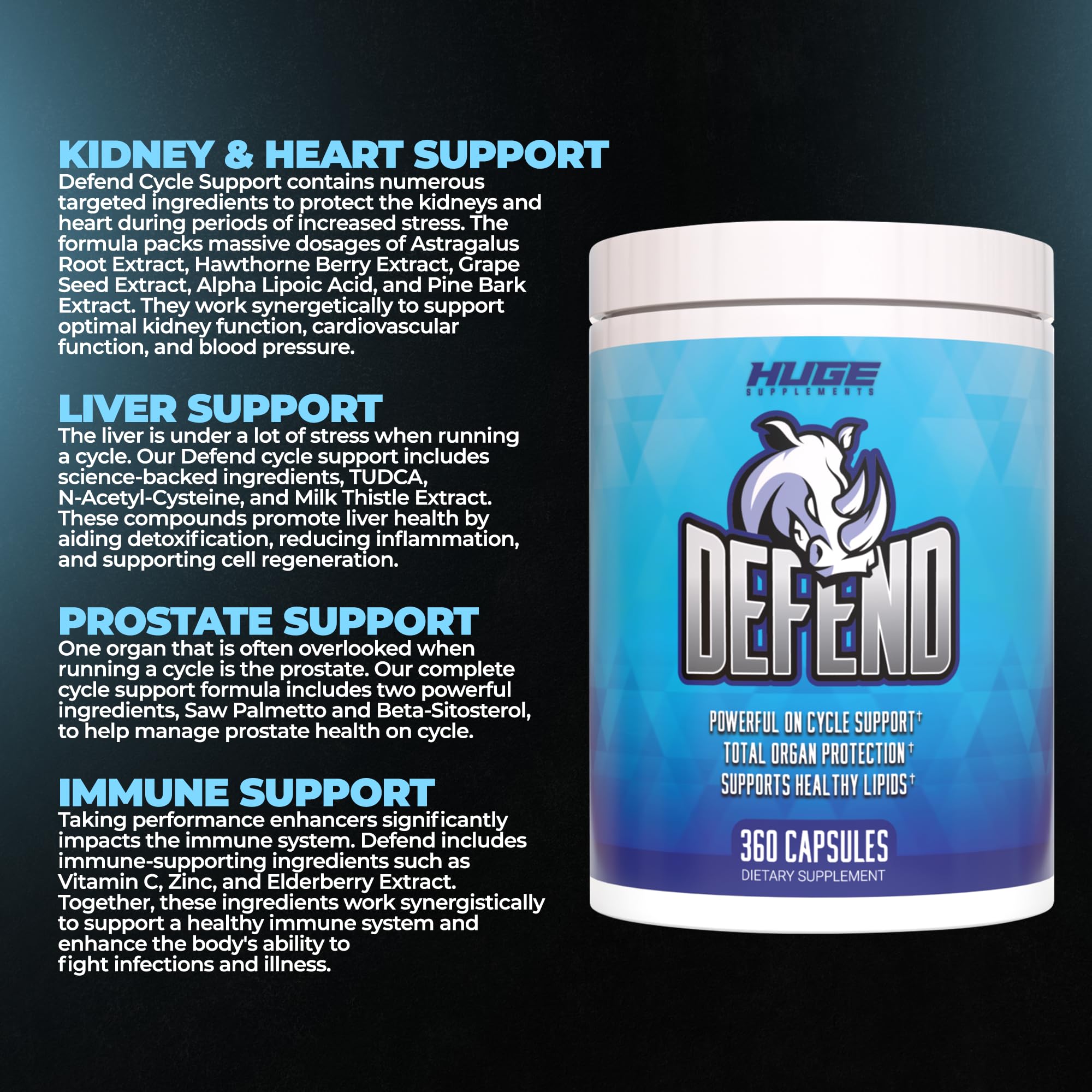 Label detail shows the 18 ingredient formula