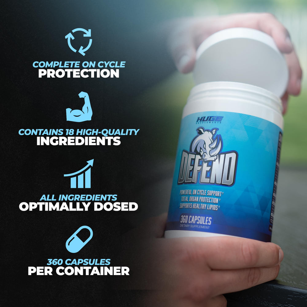 Packaged Defend Cycle Support on display in a gym setting