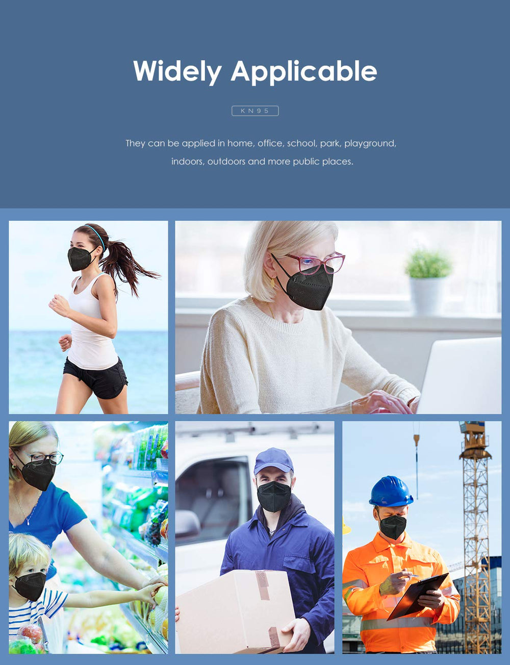 HUHETA 5-ply construction helps reduce dust and pollen exposure in daily life