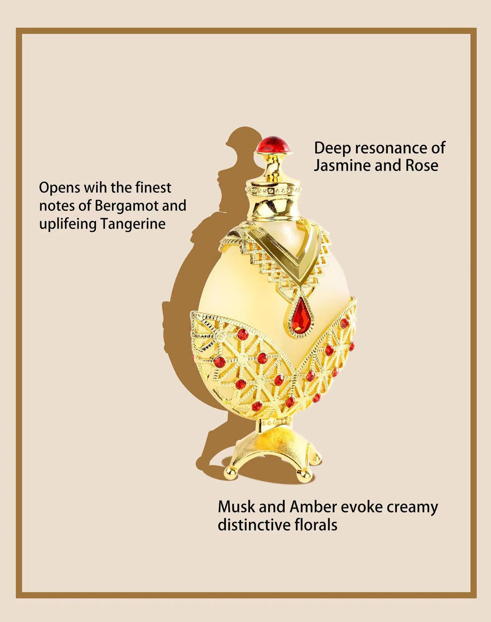 Huibao Gold roller head application for precise, long-lasting scent use.