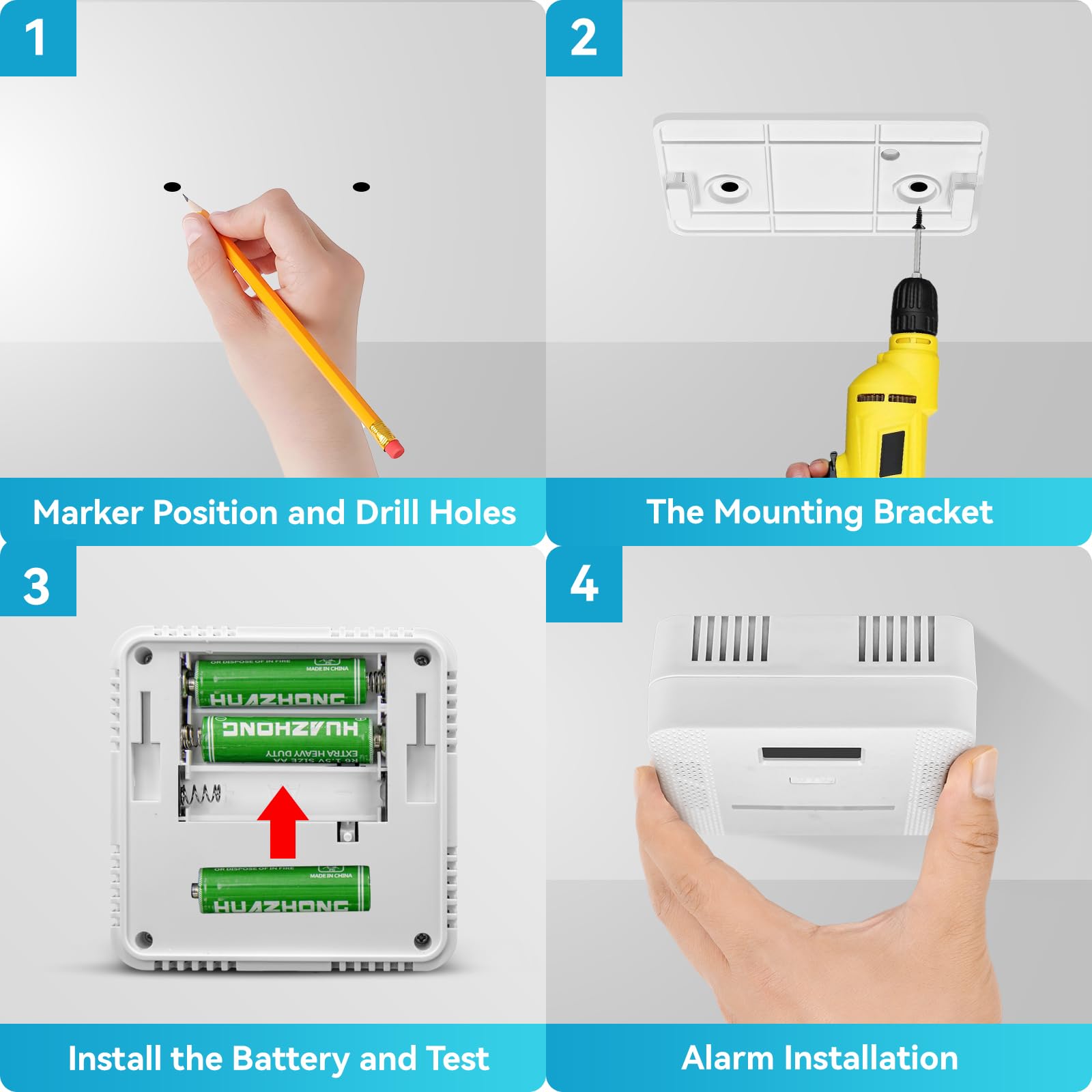 HuiDeonne test/mute button for easy checks and silencing false alarms