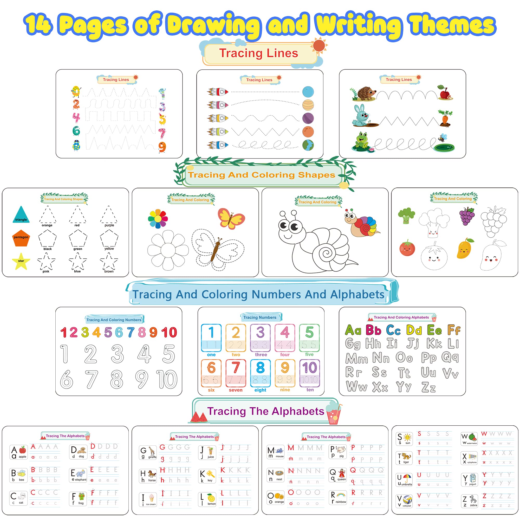 Huijing Busy Book drawing pages with pens for writing and art exploration