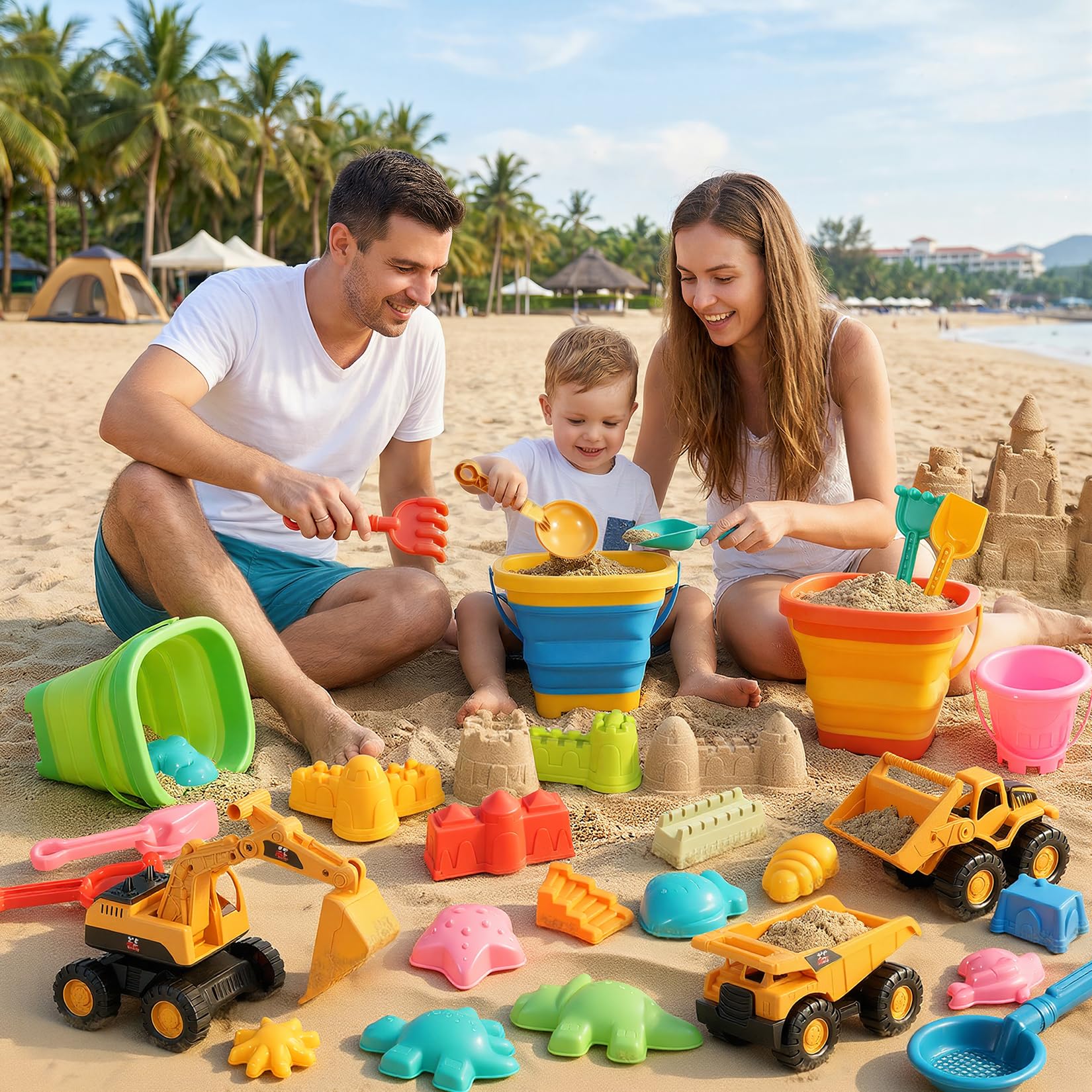 HUITEM ocean animal molds add friendly sea-life details to beach projects.