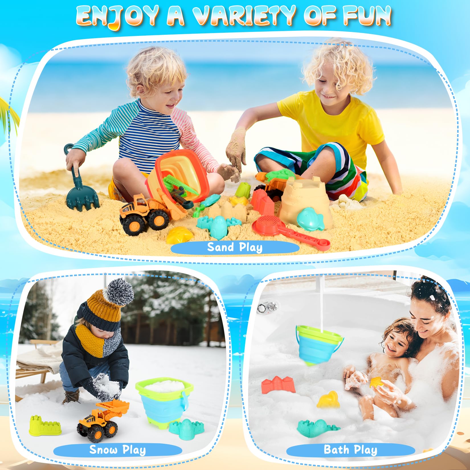 HUITEM castle molds for building bright sand castles