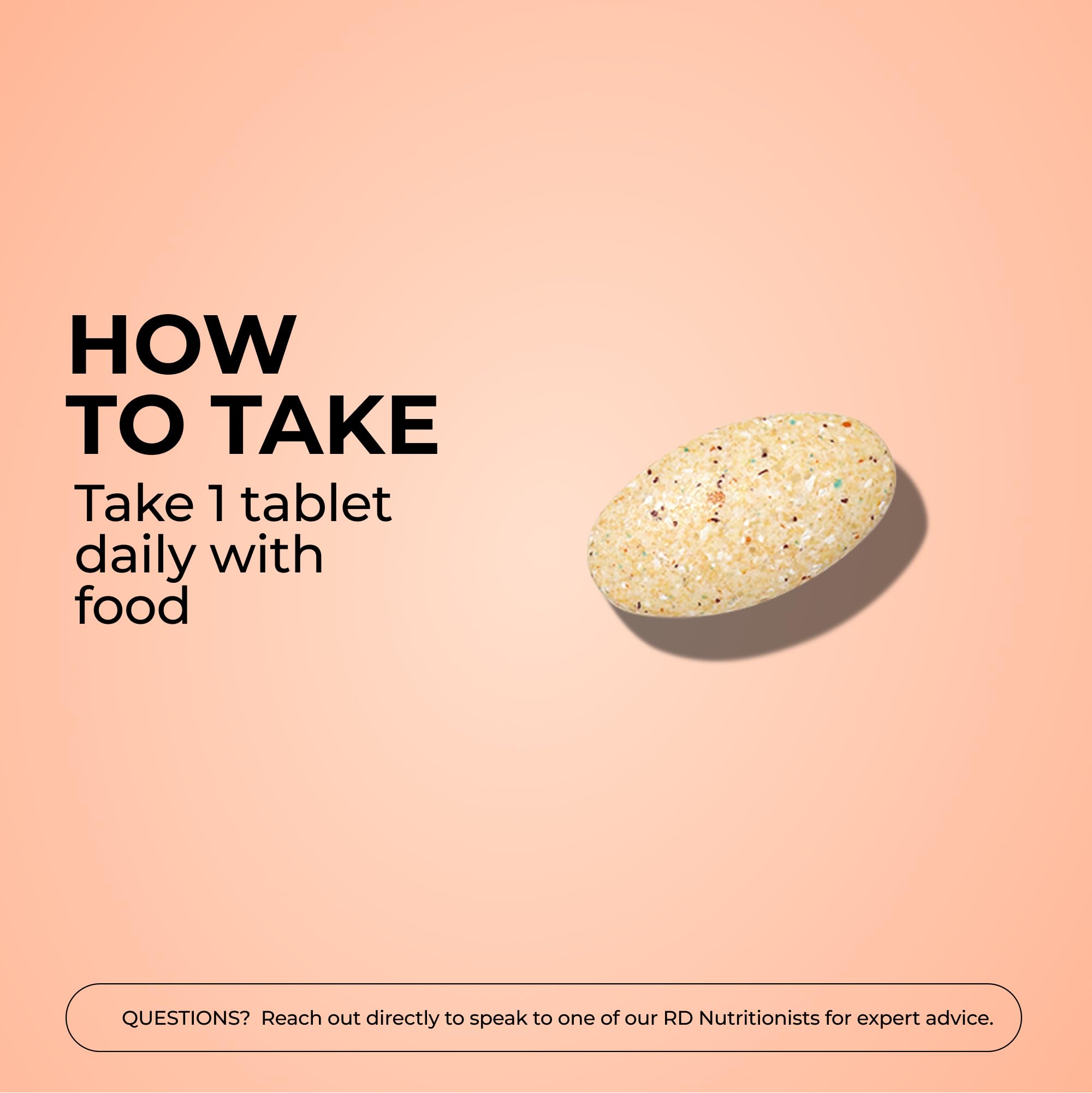 Hum Base Control daily-dose guidance shown with a glass of water