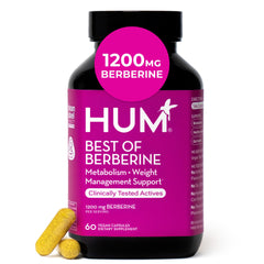 HUM Best of Berberine bottle with capsules for metabolic support.
