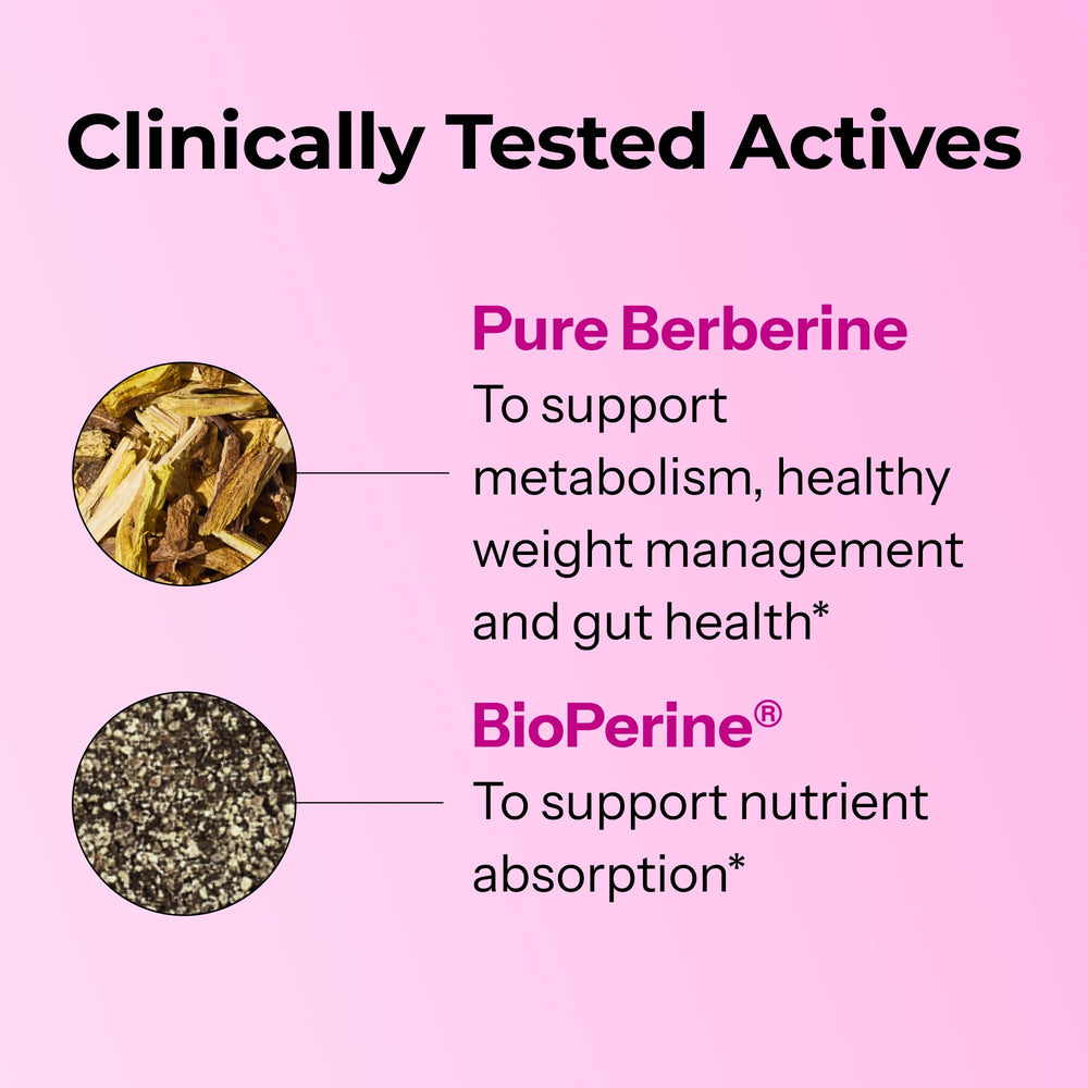 HUM Best of Berberine label detail emphasizes BioPerine boost.