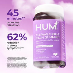 Close-up of HUM Calm Ashwagandha Gummies texture and berry flavor.