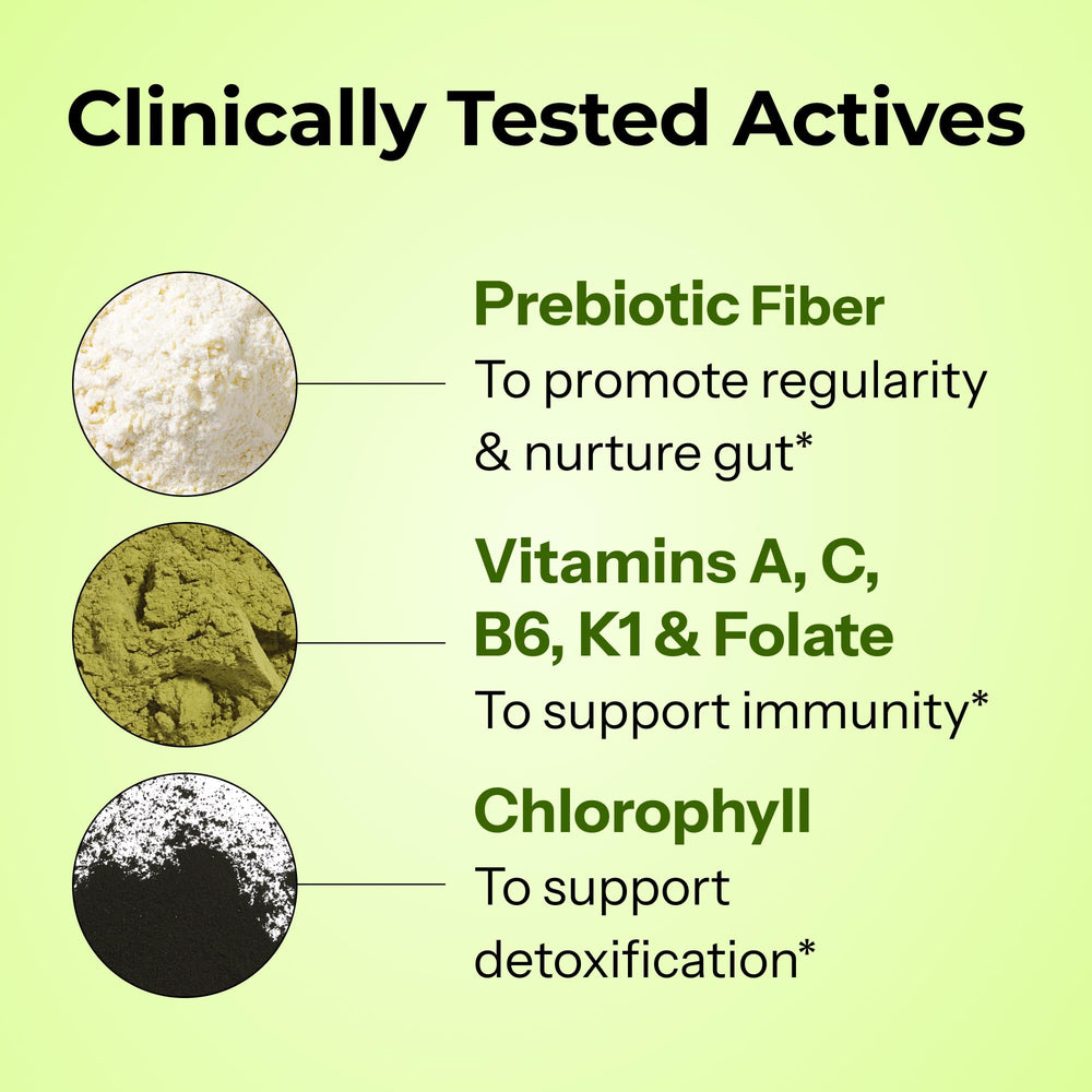 Hum Celery Juice Fiber Gummies packaging highlights prebiotic FOS for gut health.