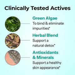 Hum Daily Cleanse organic algae detail emphasizes natural minerals for vitality