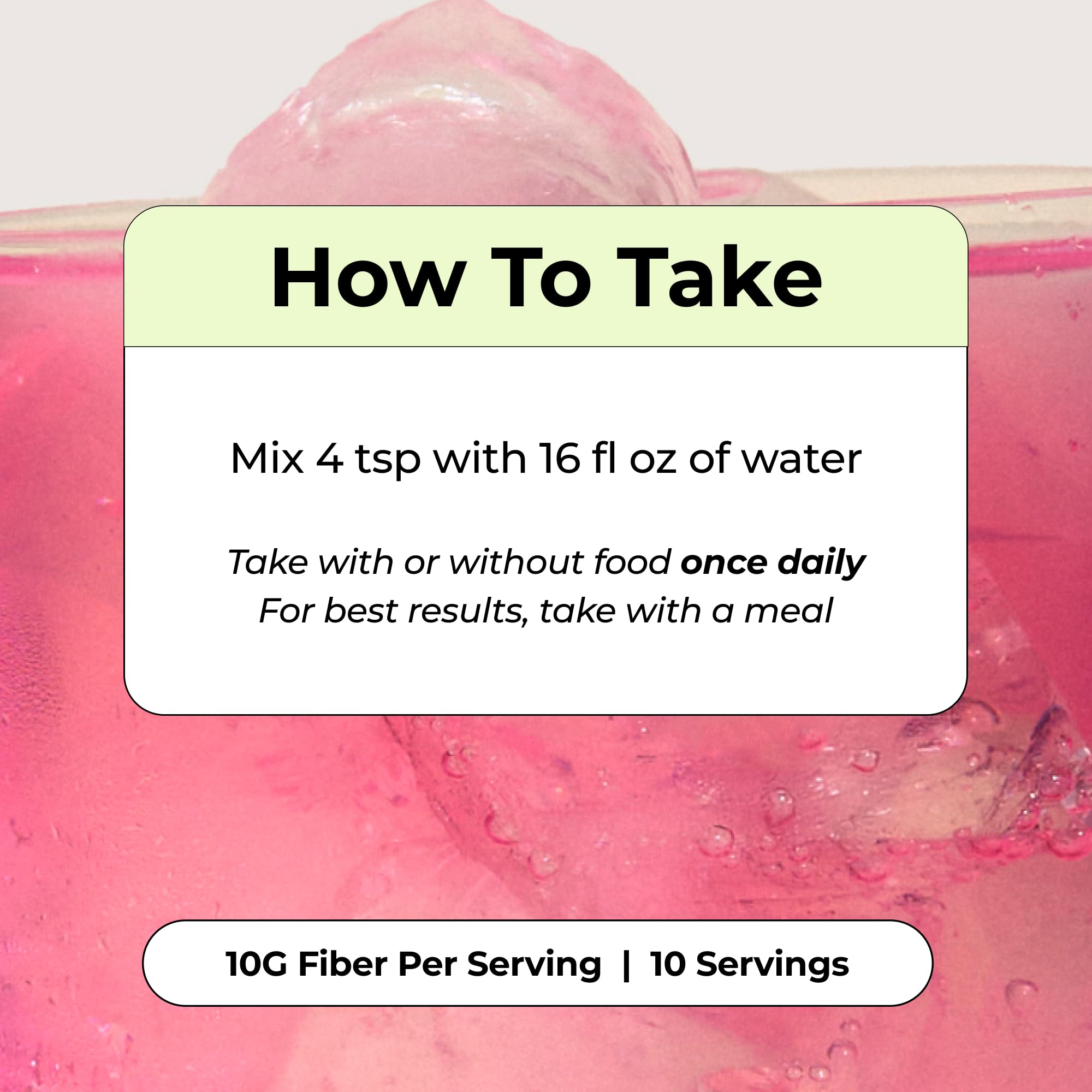 Hum Flatter Me fiber powder strawberry lemon shake in progress for digestion support.