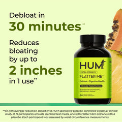 Hum Flatter Me ginger and peppermint illustration suggests soothing digestive support.