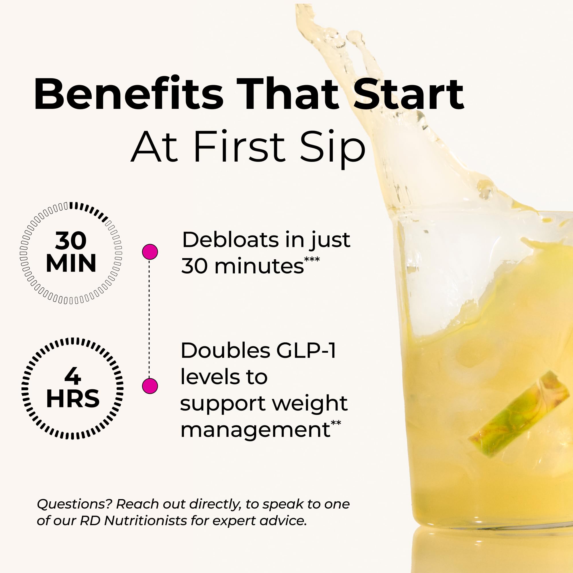 Label detail highlights prebiotics for gut health