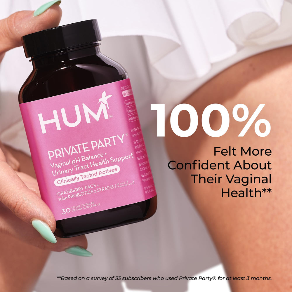 HUM Private Party cranberry extract visual illustrating PACs for urinary wellness