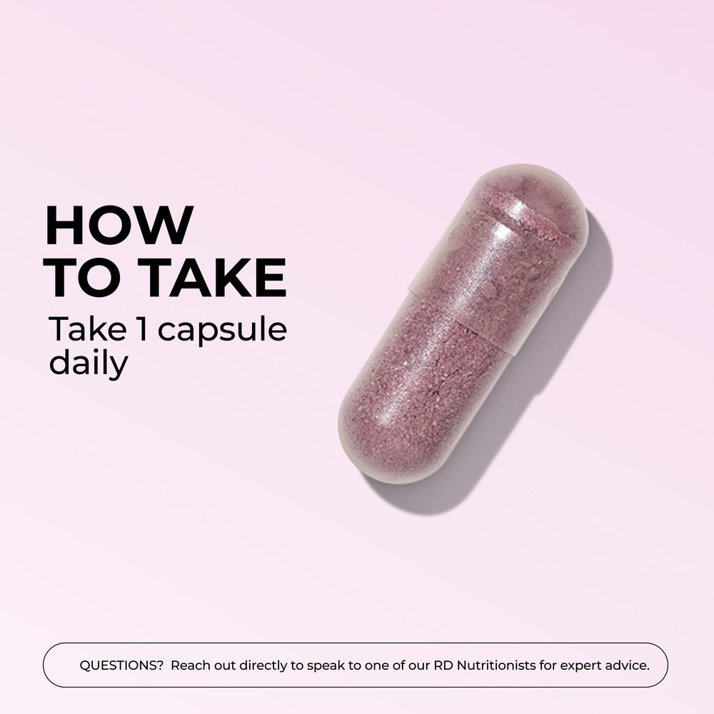 HUM Private Party tablet inside image showing daily use for vaginal microbiome