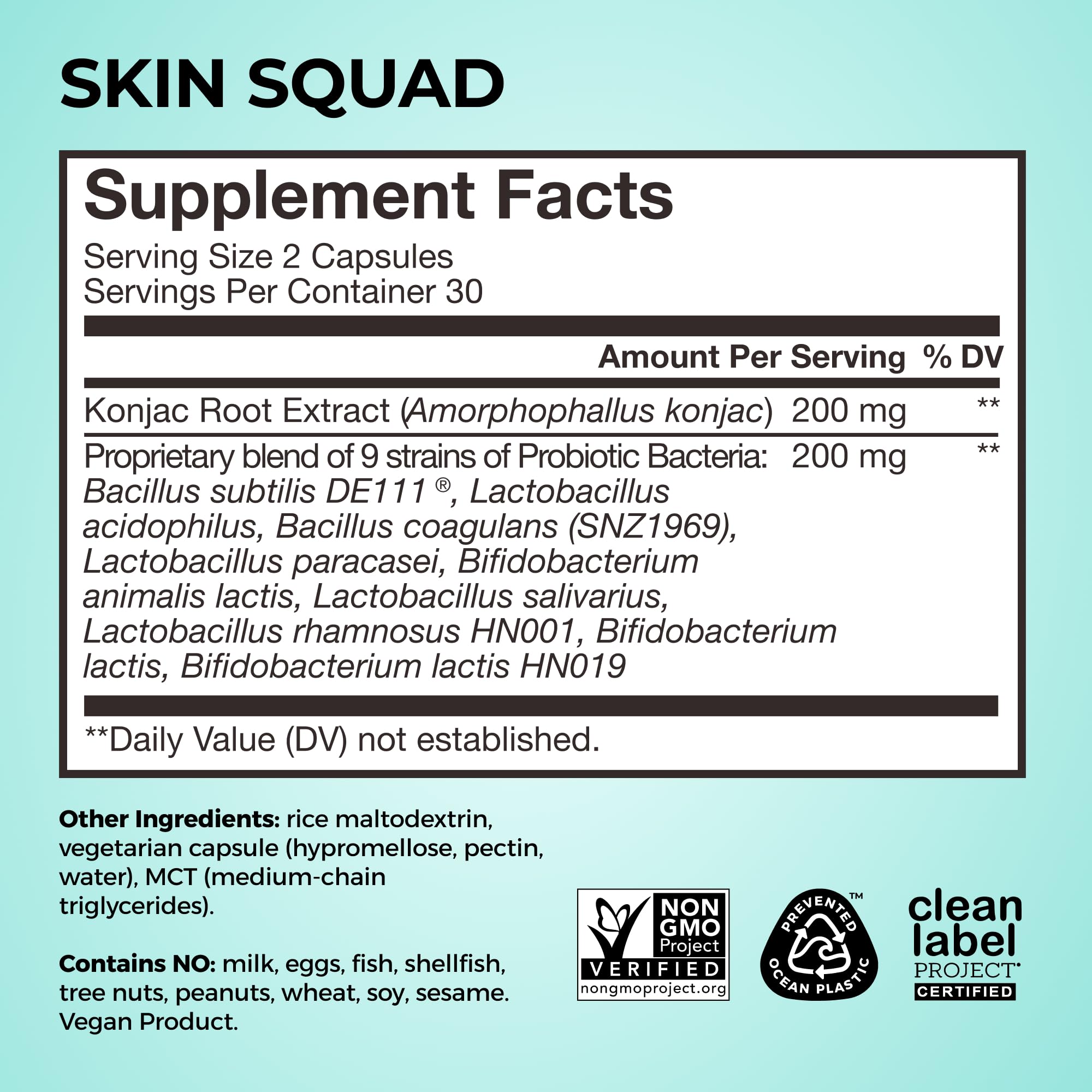 Hum Skin Squad gut harmony visual communicates microbiome balance potential.