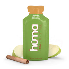 HÜMA Chia Energy Gel Apple & Cinnamon pack with natural ingredients for steady endurance fueling.