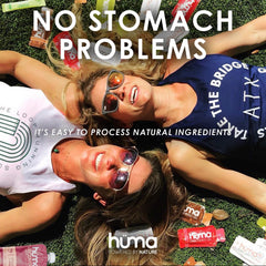 HÜMA Chia Energy Gel ingredients label highlights natural components.