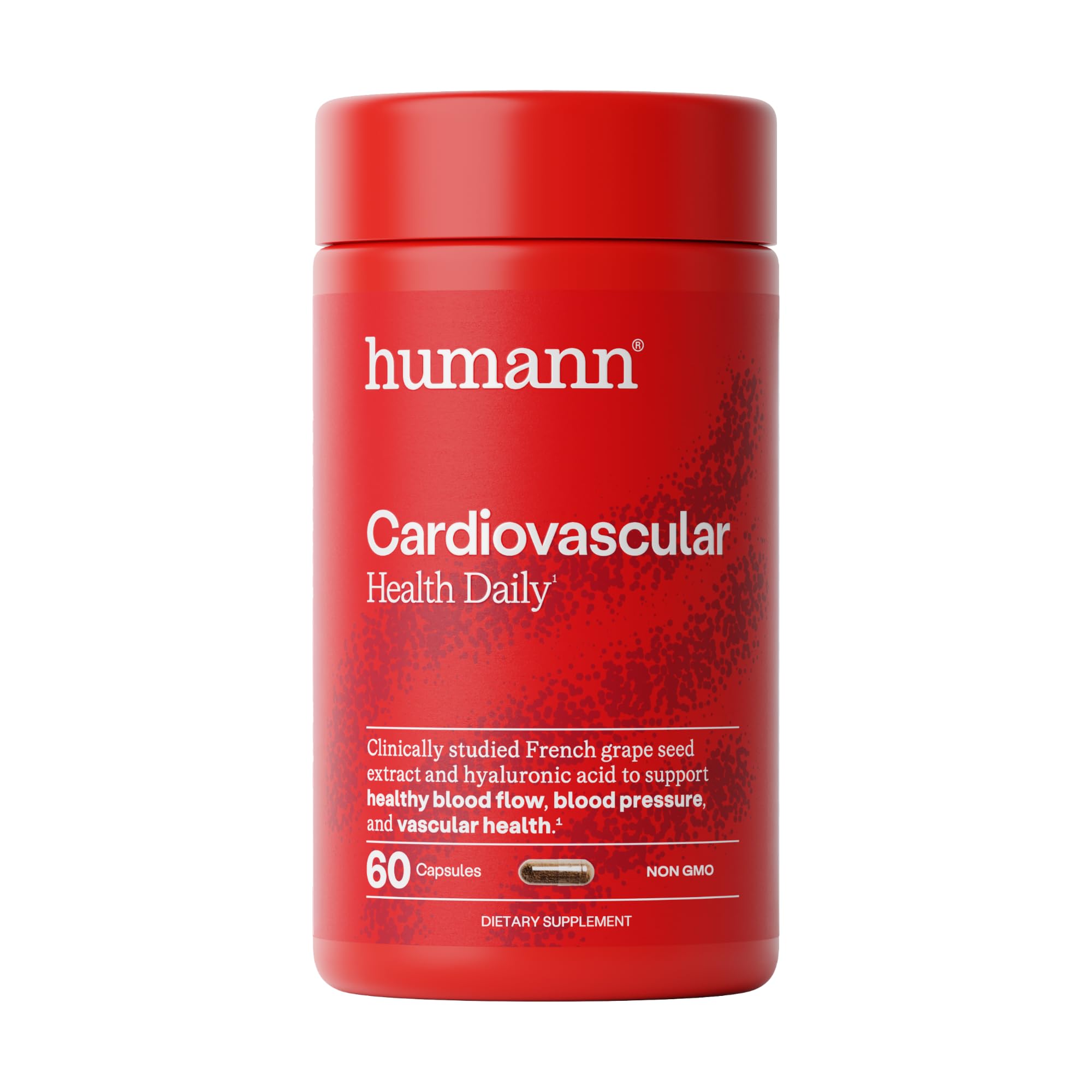 Humann Cardiovascular Health Daily bottle front view highlighting 4-in-1 support