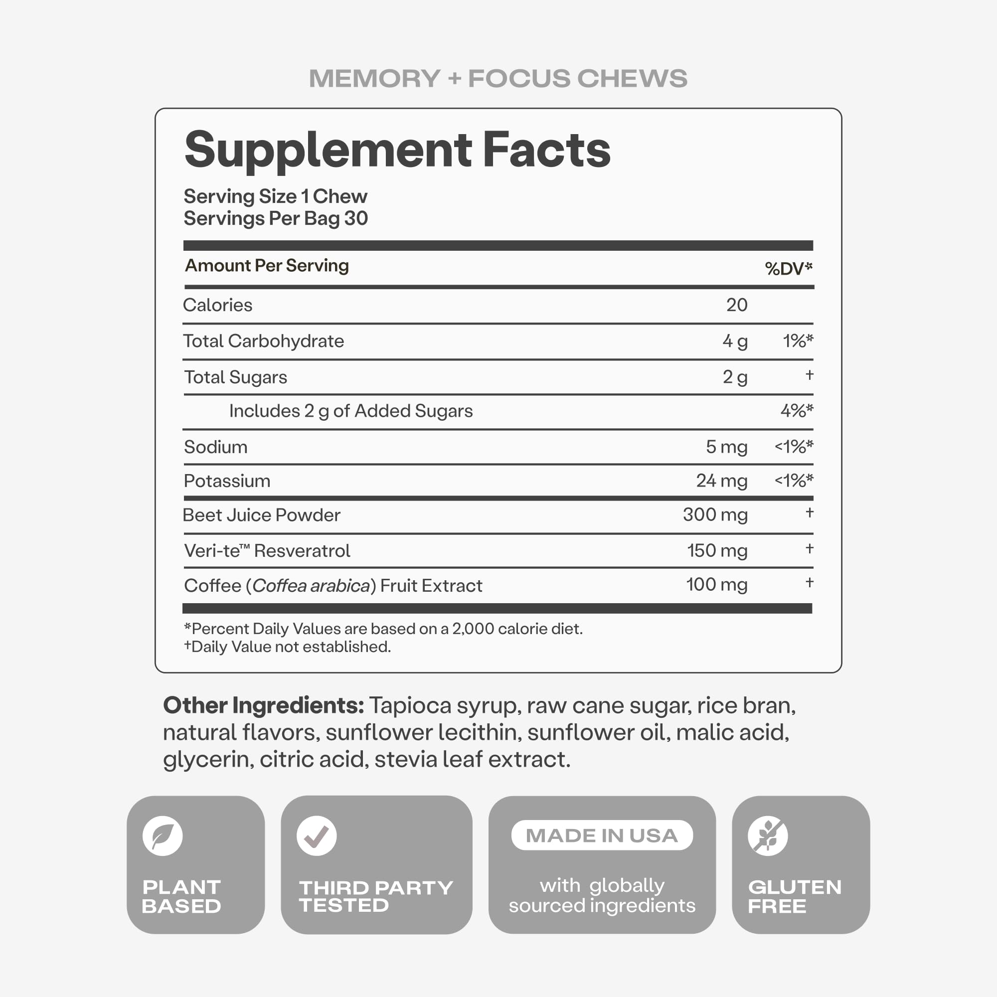 Humann Memory and Focus Chews jar open, easy daily ritual.