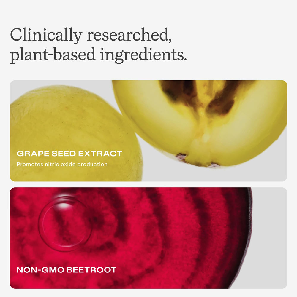Humann SuperBeets grape seed extract icon on packaging.
