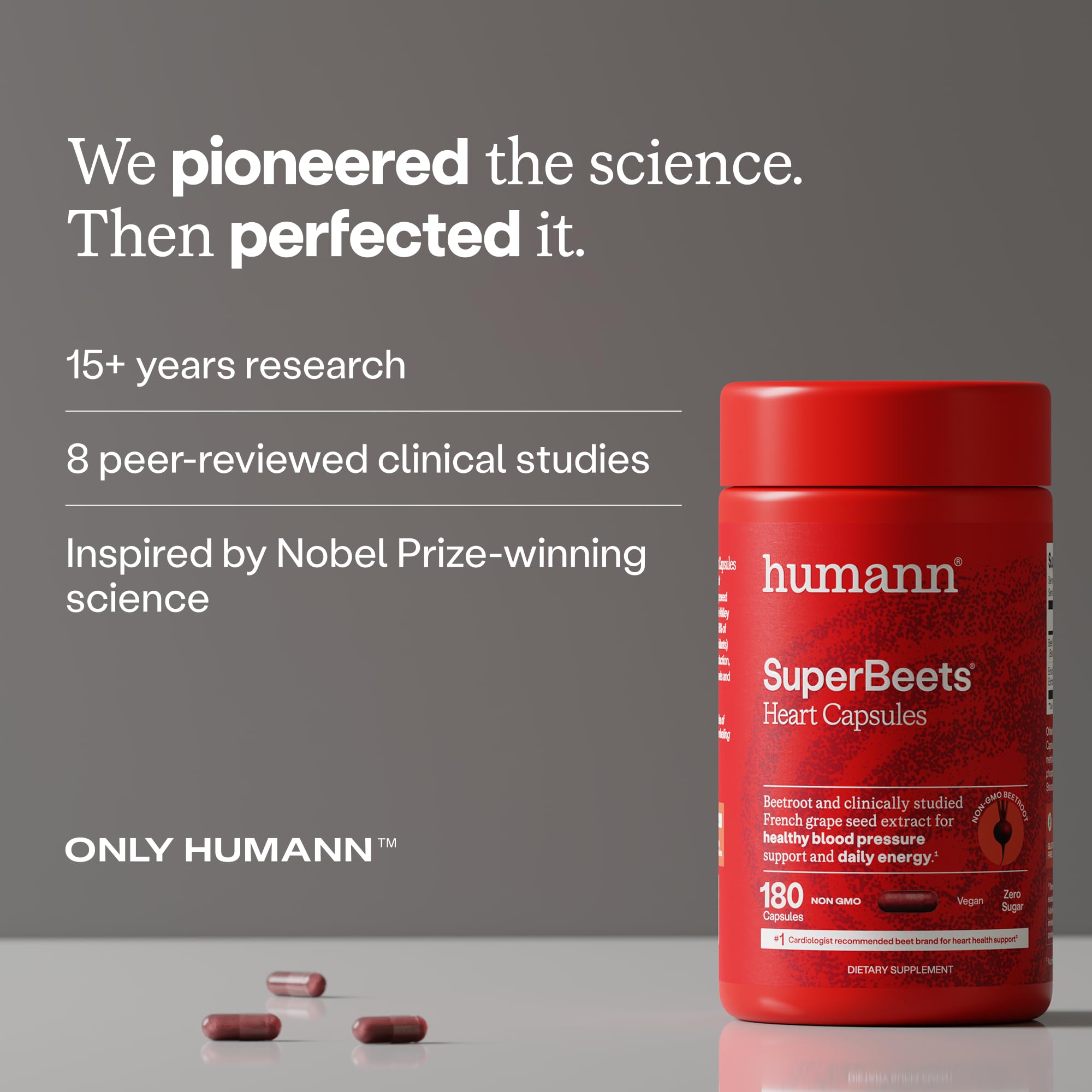 Humann SuperBeets grape seed extract component illustrating added support.