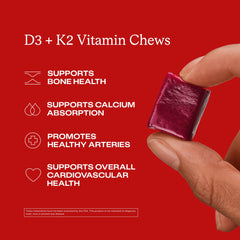 Close-up of Humann chews texture and mixed berry flavor for easy daily intake.