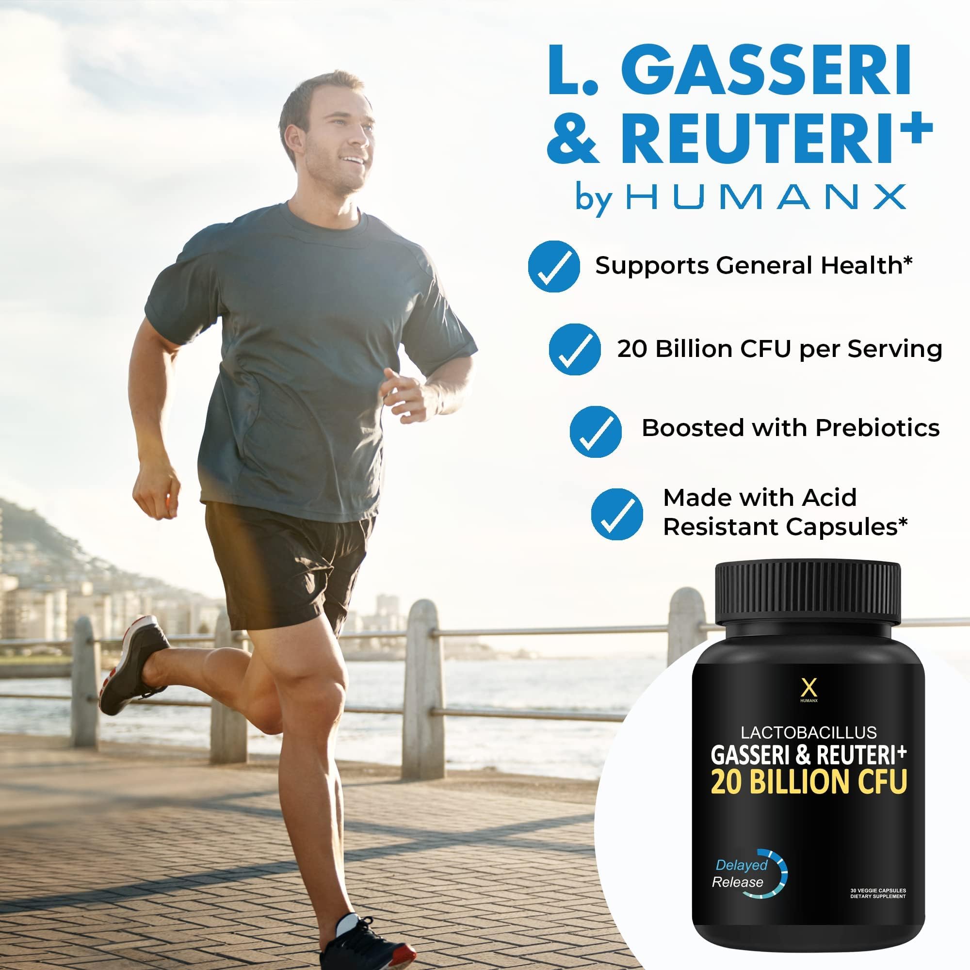 HUMANX acid-resistant capsules protect probiotics for maximum delivery.