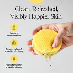 Humanroots smooth side provides calming nourishment after exfoliation.