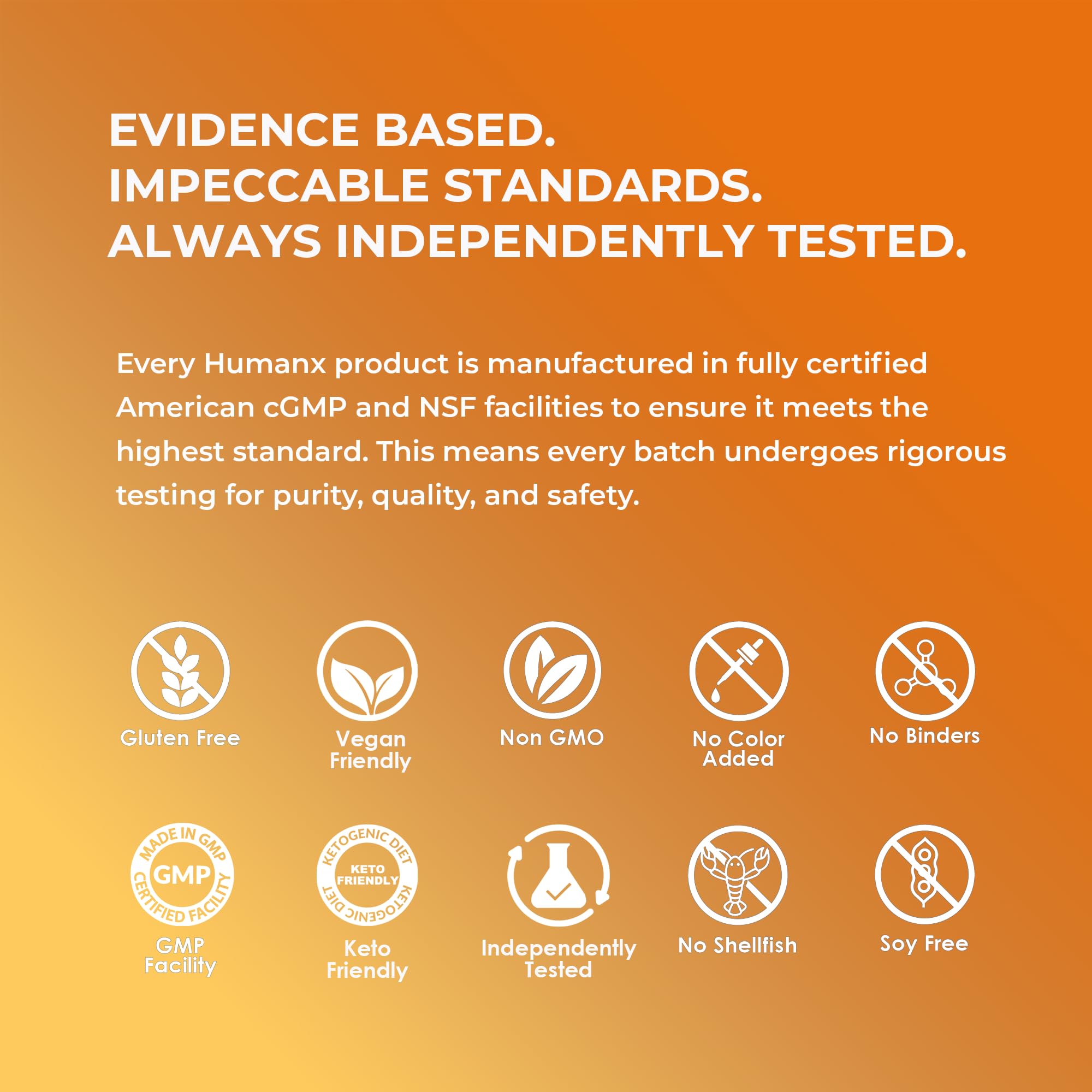 USA-made production badge indicating quality and non-GMO assurance.