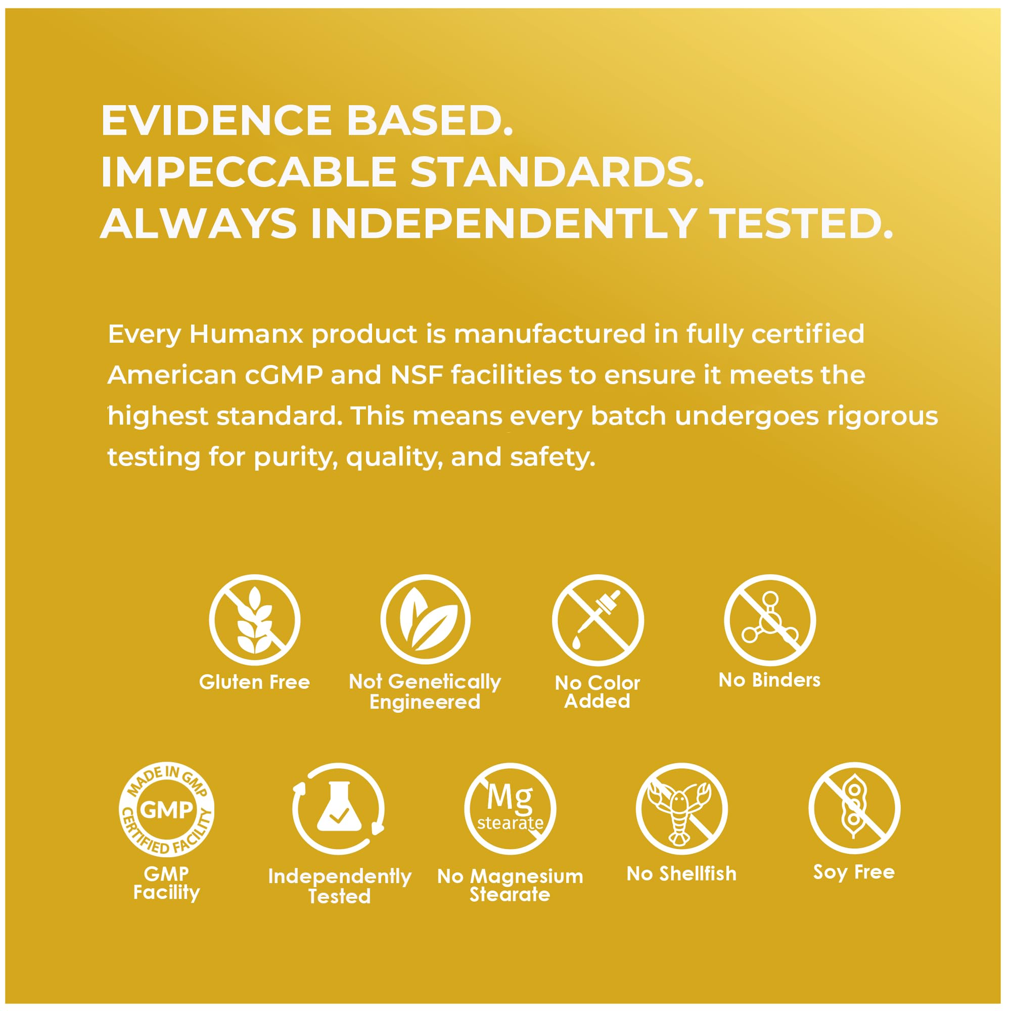 HUMANX Lactoferrin 500mg colostrum component infographic shows natural protein support