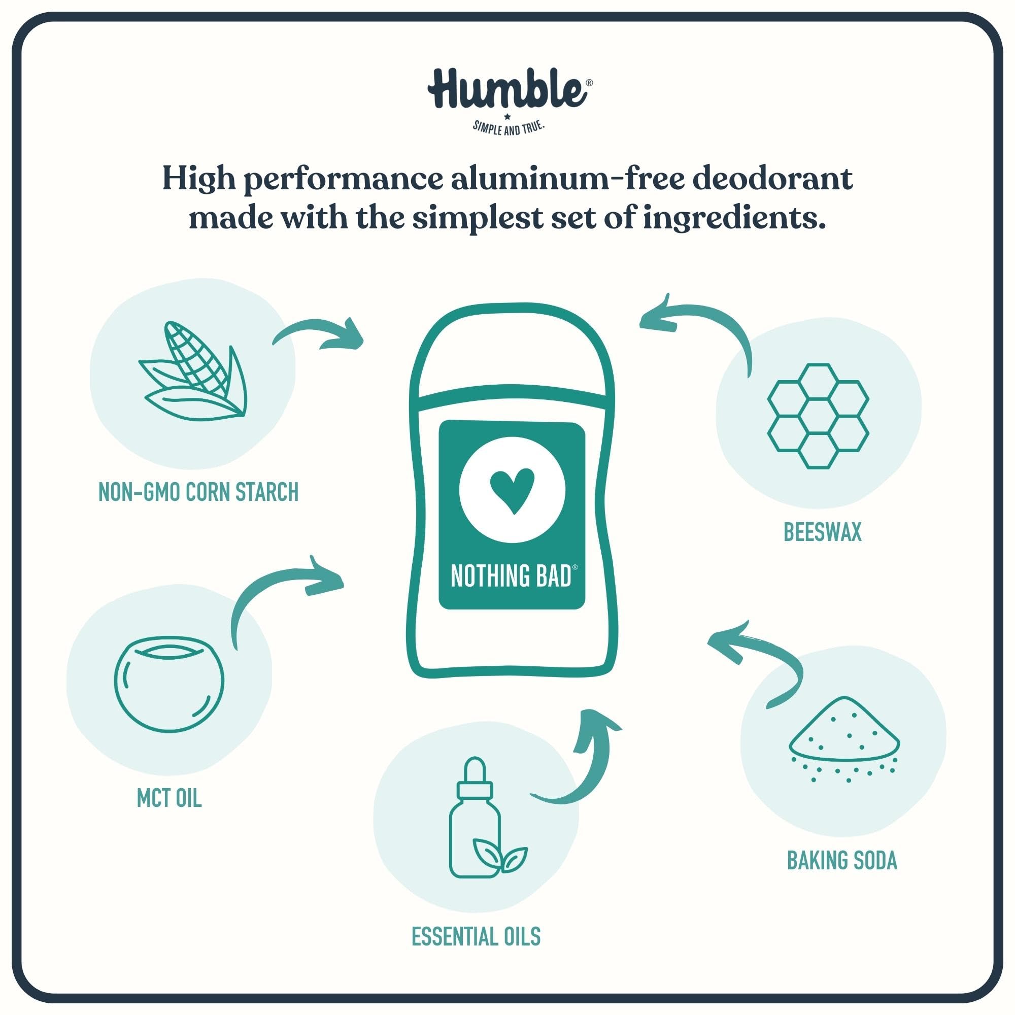 Humble Brands aluminum-free deodorant for breathable underarms