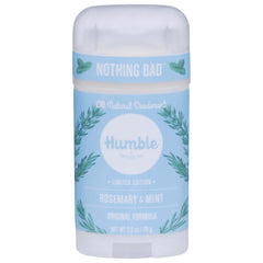Humble Brands Original Formula Deodorant, rosemary mint, for long-lasting odor control.