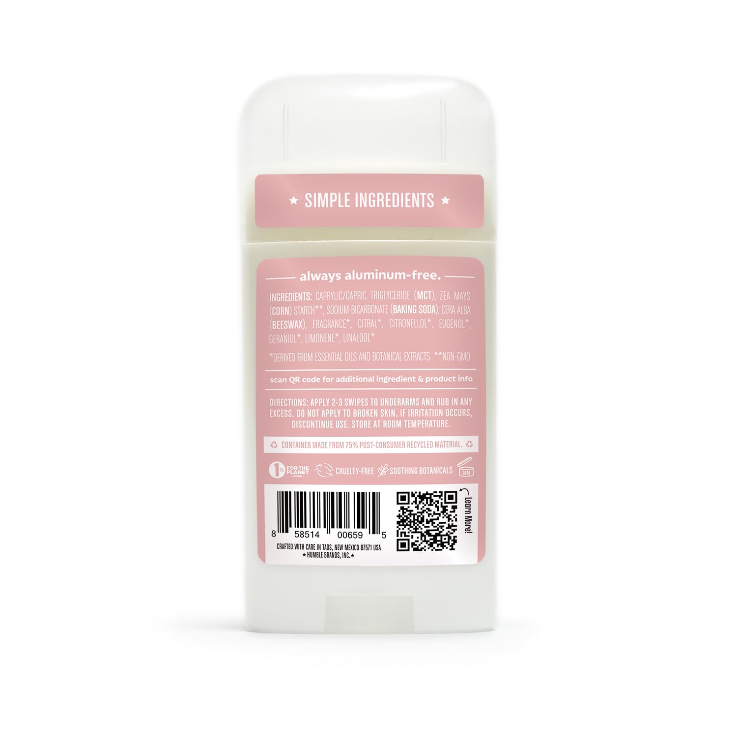 Underarm application in daily routine with a smooth feel from Humble deodorant