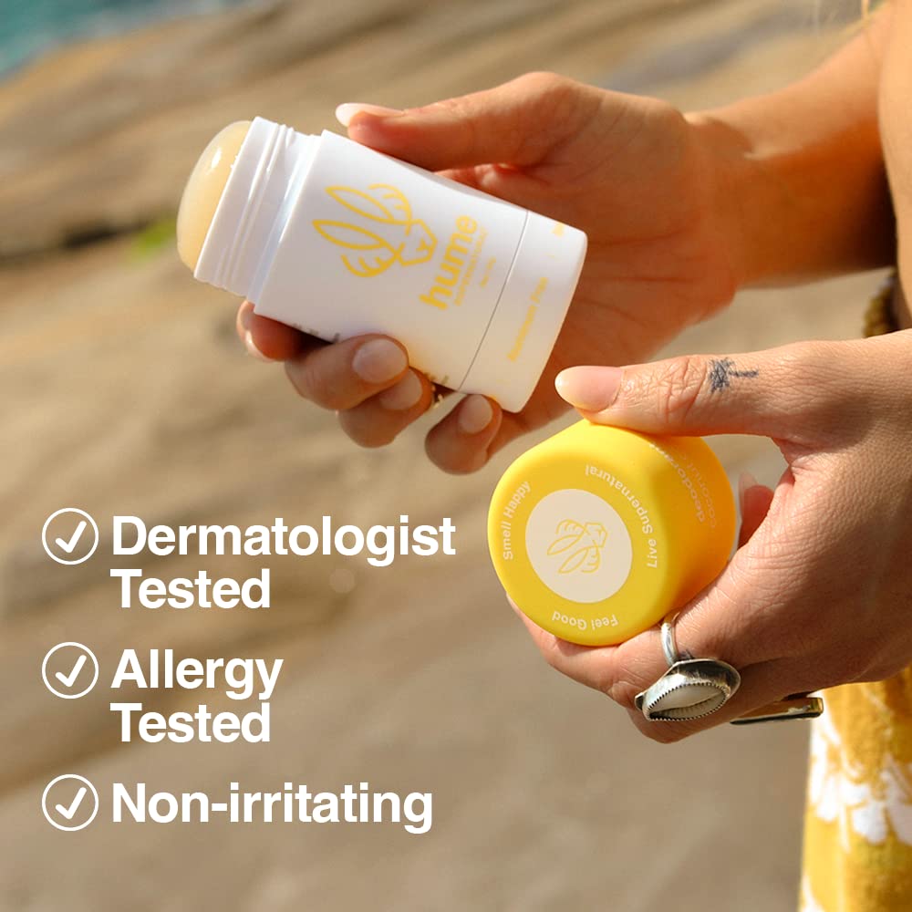 HUME SUPERNATURAL aloe infusion image suggests soothing skin benefits.