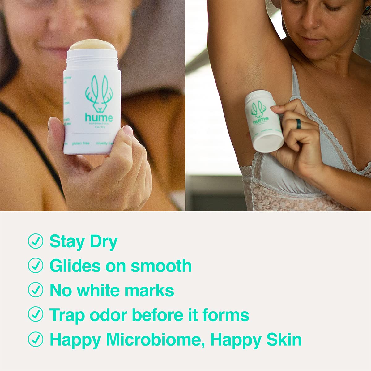 Hume Supernatural Desert Bloom scent for lasting freshness under arms.