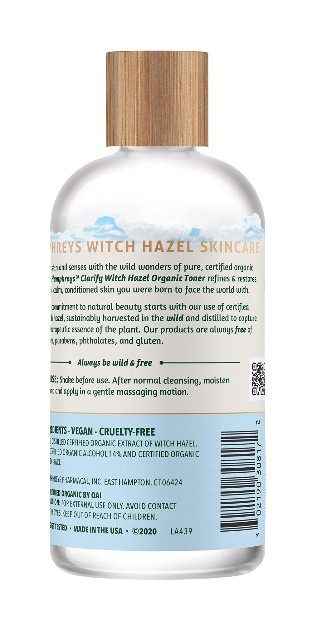 Close-up of Humphreys wild-harvested witch hazel essence in use