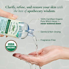 Humphreys toner label highlighting USDA Organic certification