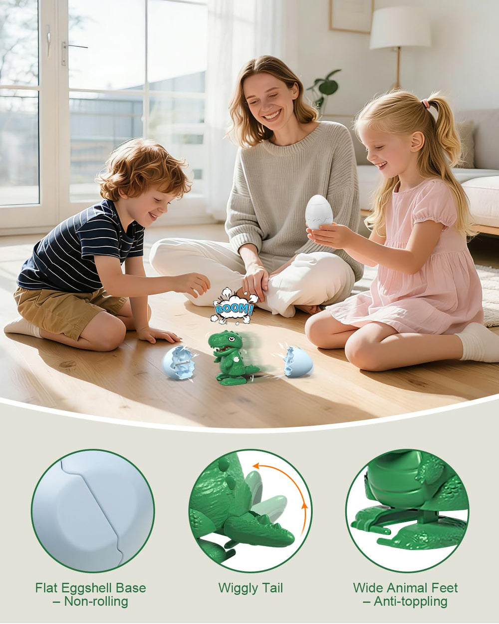 Humzo durable ABS plastic eggs designed for safe hands and repeated use.