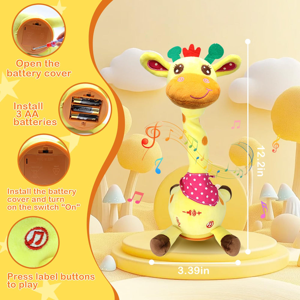 Hunfur giraffe toy volume control lets you set comfortable sound levels.