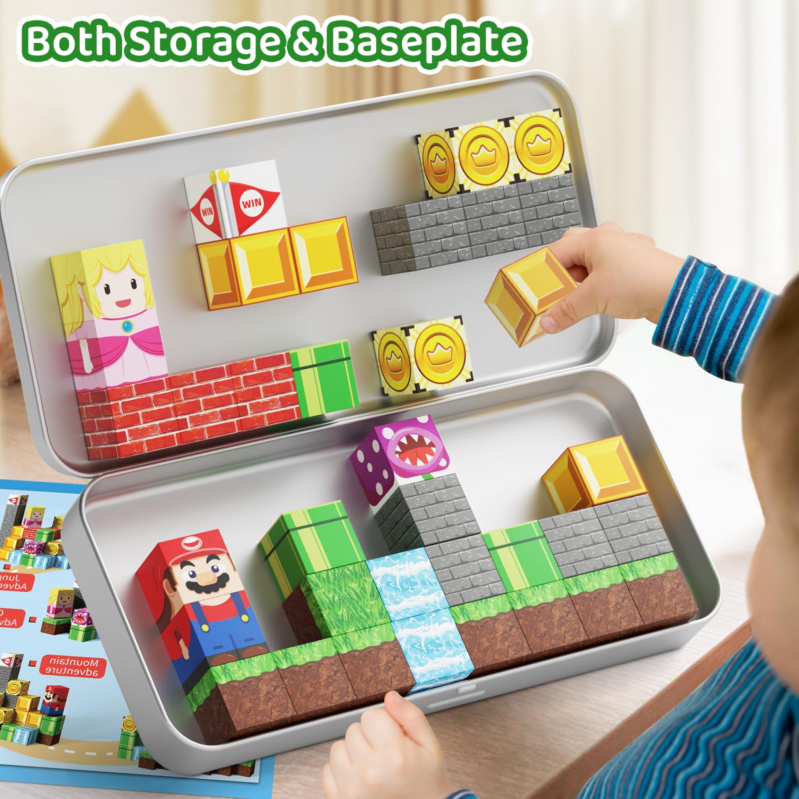Hunloot magnetic cubes on a table enabling hands-on STEM play.