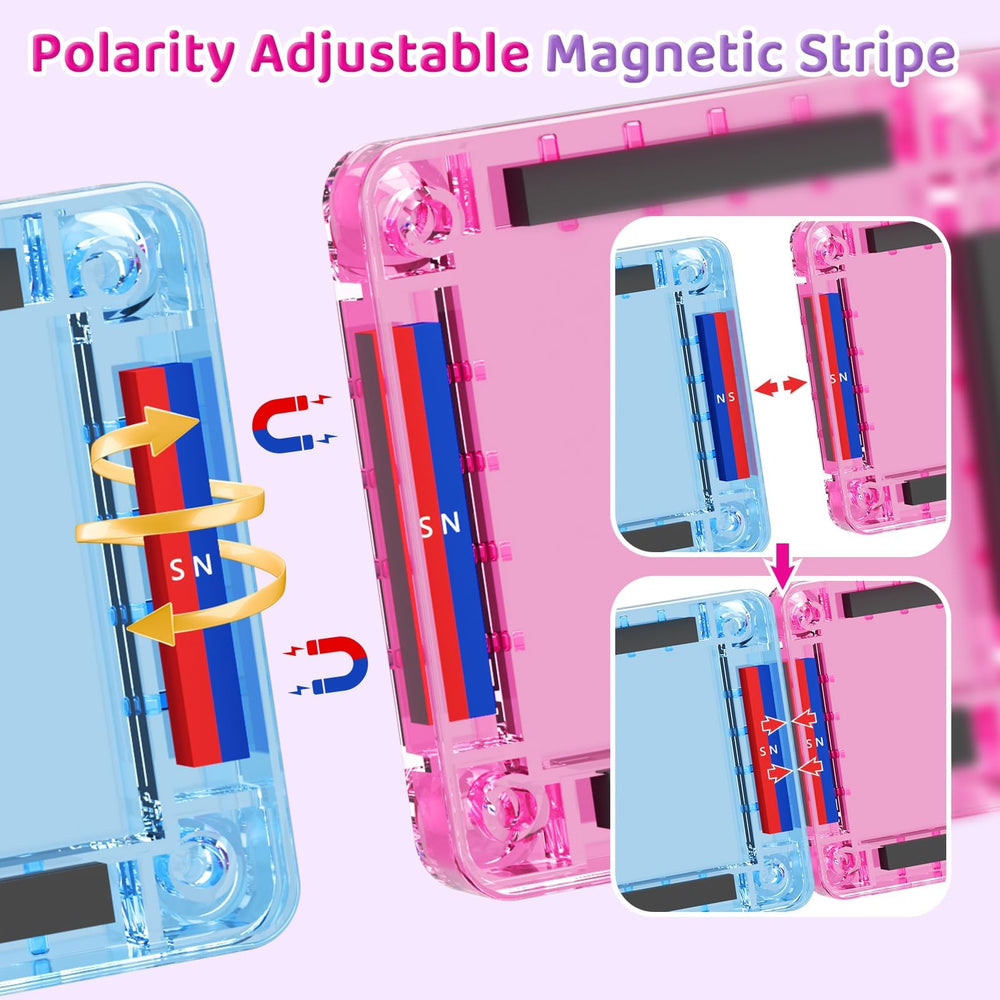 Children build and imagine with Hunloot magnetic tiles during playtime.