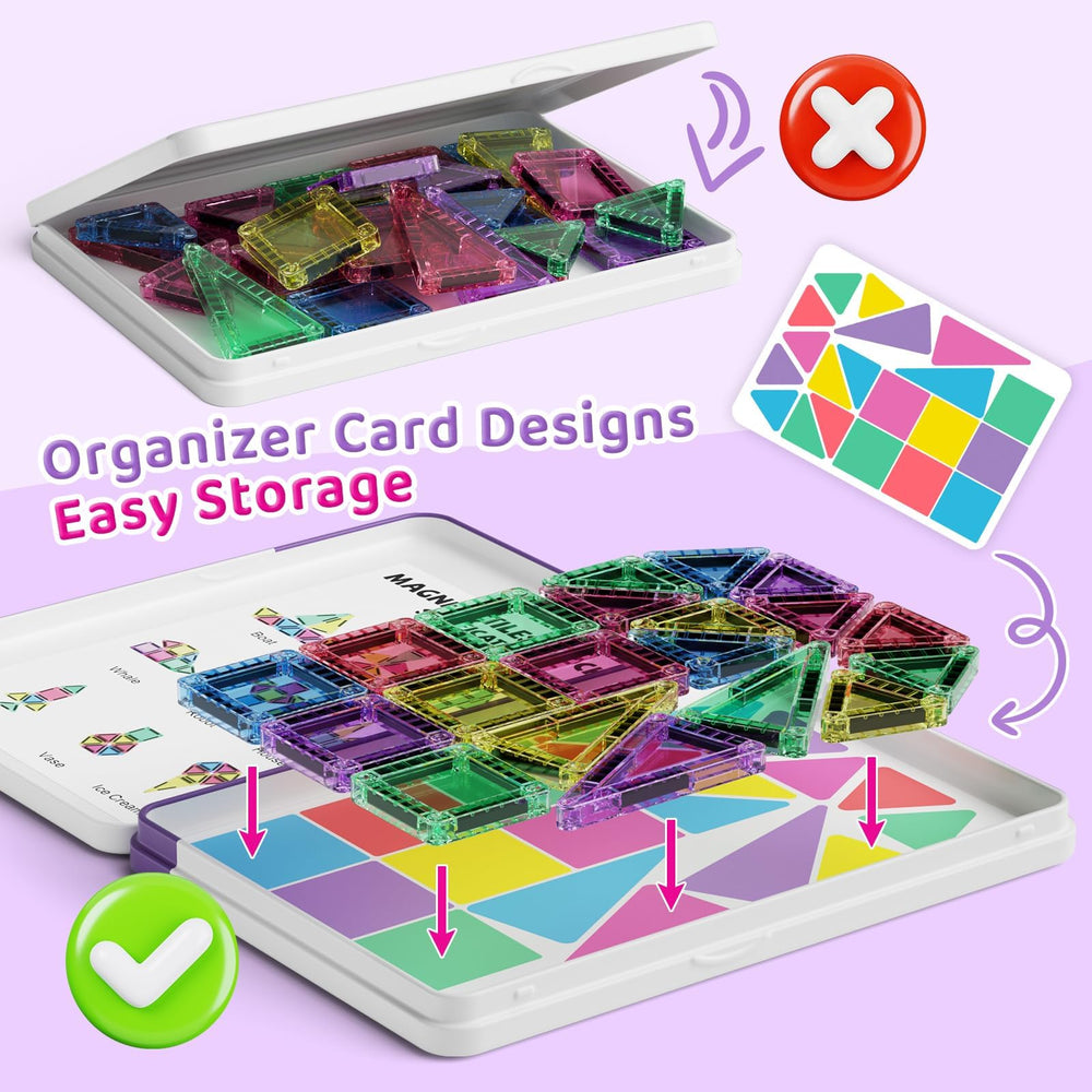 Compact metal storage box doubles as a stable base for Hunloot tiles.