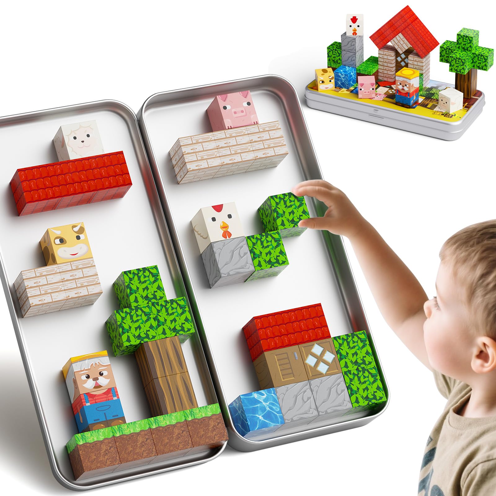Hunloot Mini Magnetic Blocks Gift Box ready for gifting