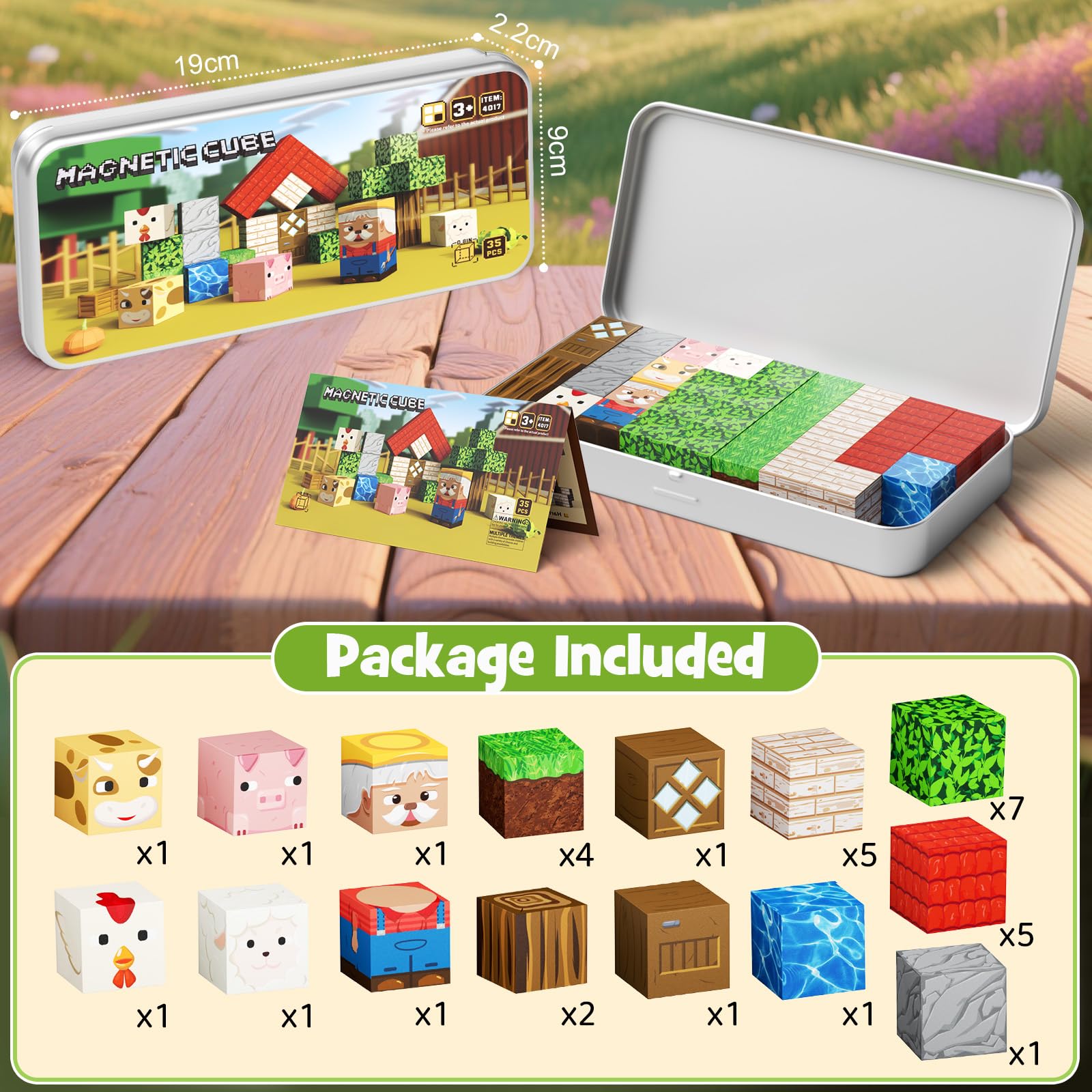 Hunloot Mini Magnetic Blocks Rustle Sound adds sensory feedback