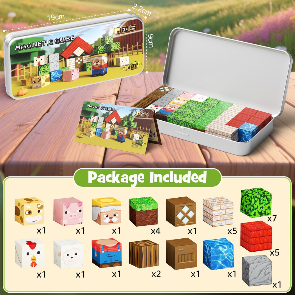 Hunloot Mini Magnetic Blocks Rustle Sound adds sensory feedback