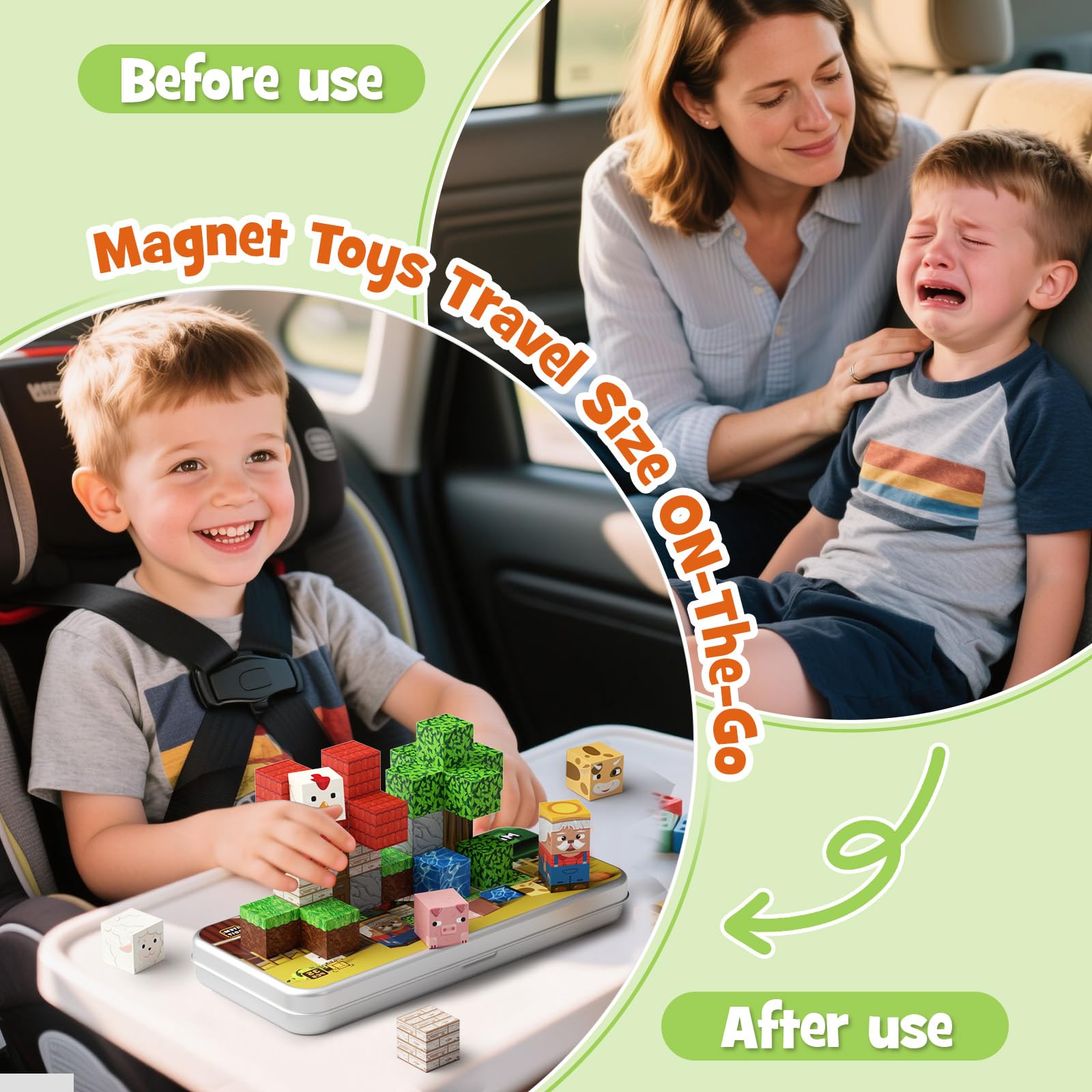 Hunloot Mini Magnetic Blocks Storage Box keeps tiles organized