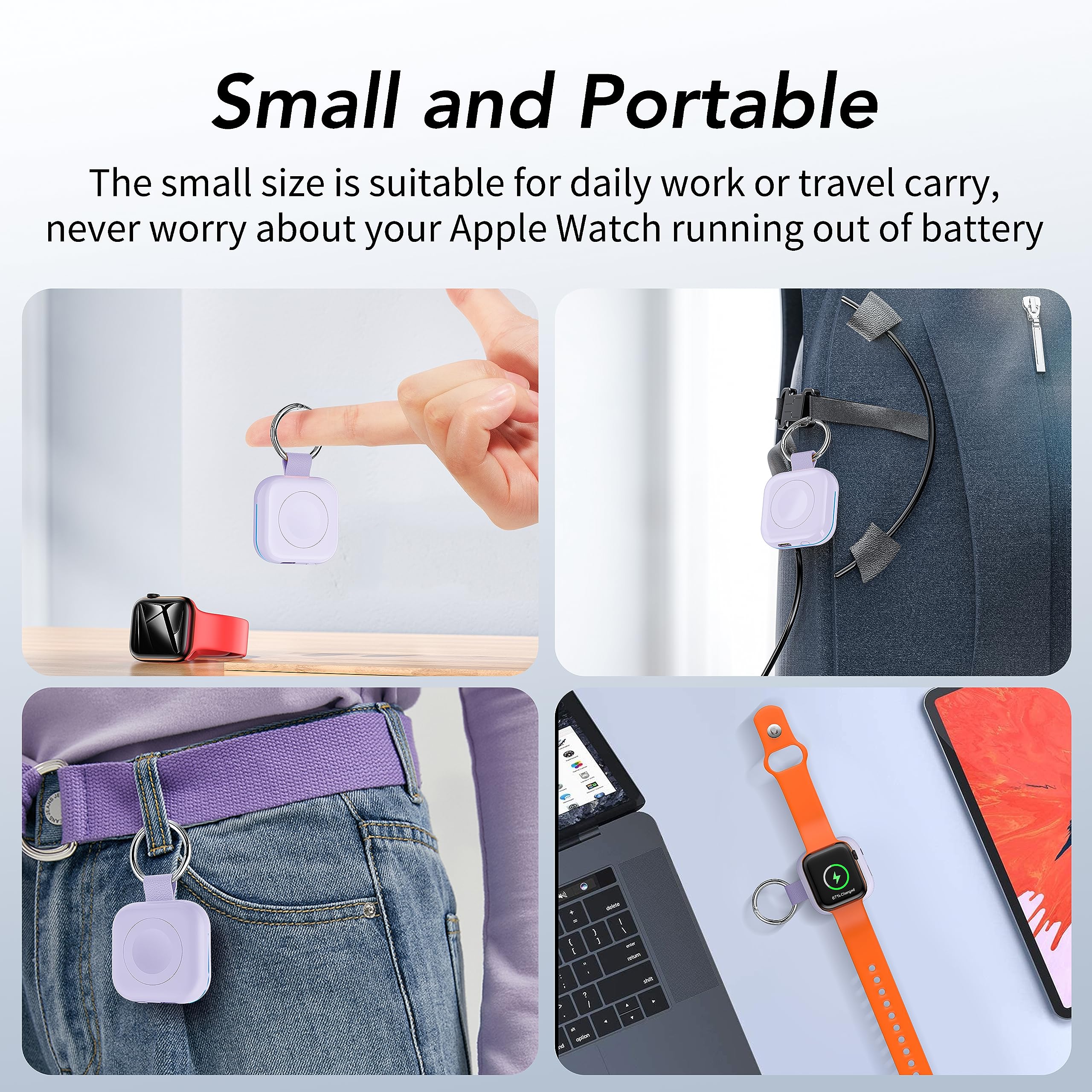 Includes wireless charger, metal keychain, and Type-C cable for quick setup
