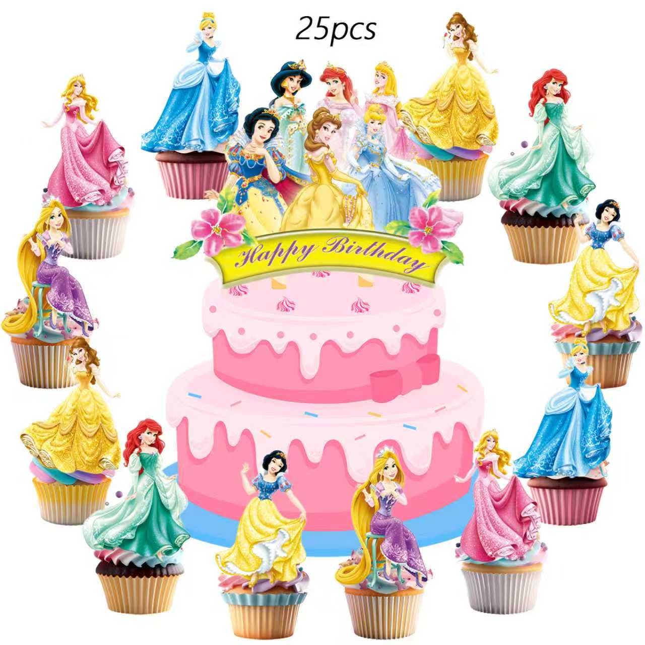 Hupalun Disney Princess cupcake toppers elevate treats and dessert tables