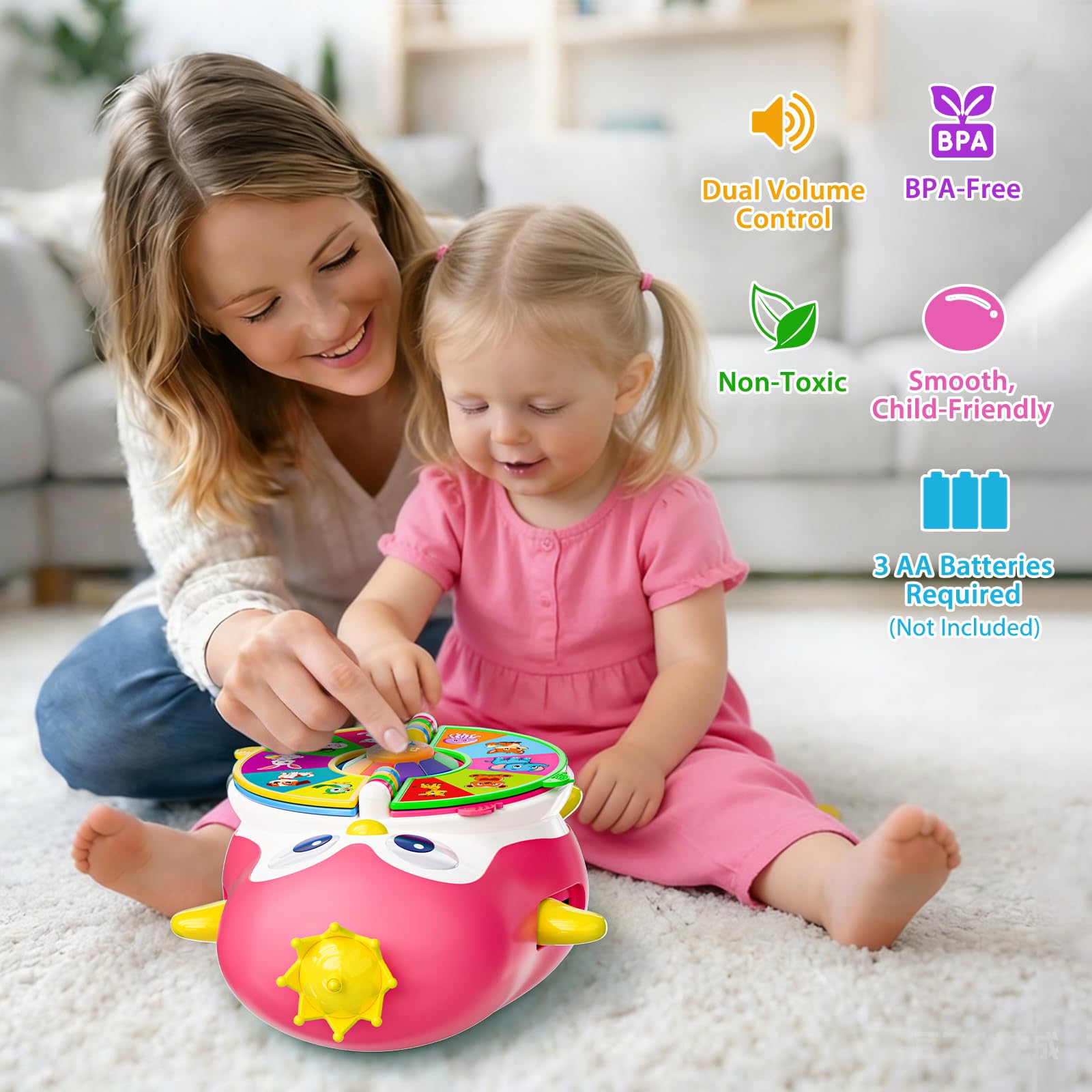Hurdaos penguin large colorful buttons promote fine motor movement